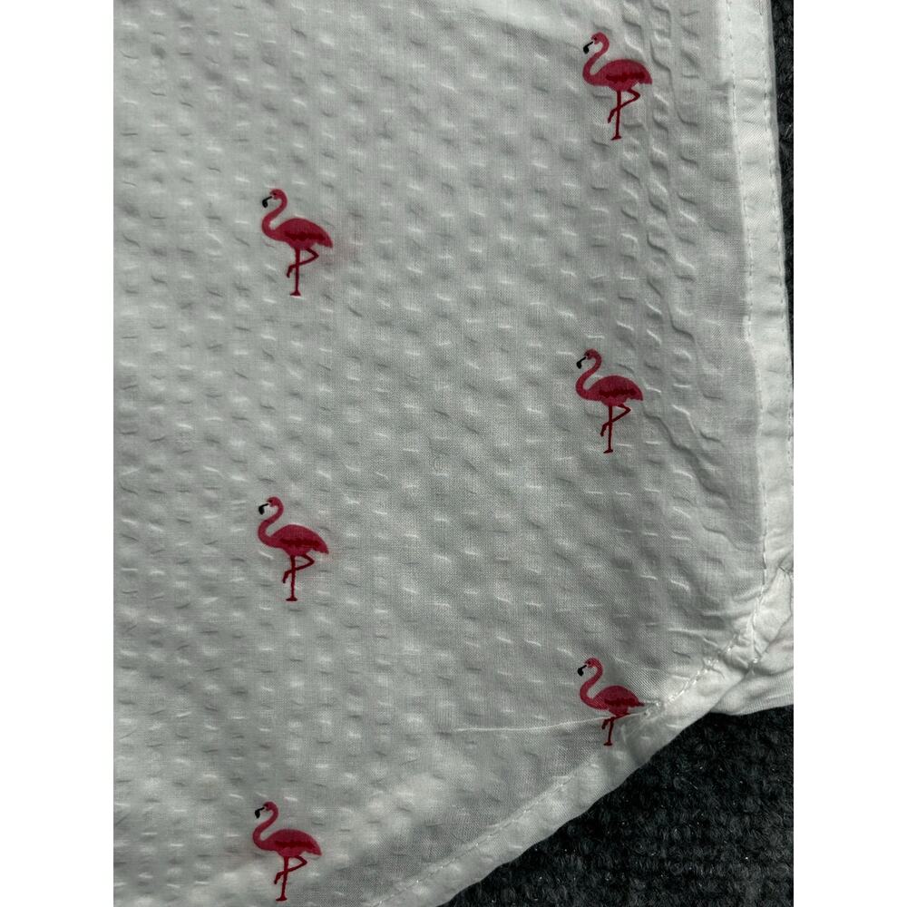 Denim & Flower Ricky Singh Flamingo Camp Shirt Men's Medium White Button Up - Picture 4 of 6